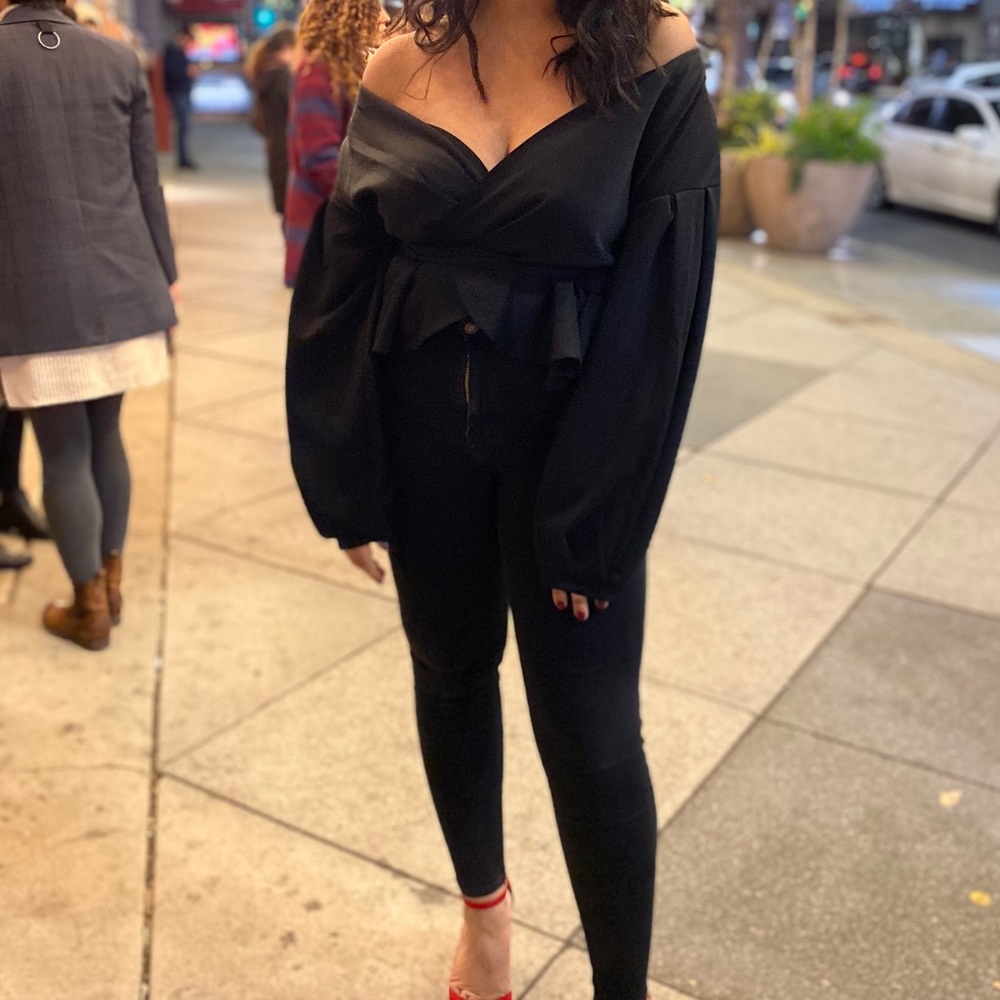 Off Shoulder Wrap Top